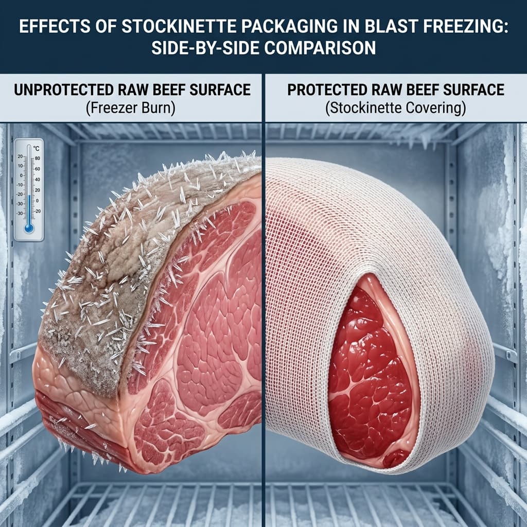 The Science of Cold Storage: Preventing Carcass Freezer Burn Using Tight-Fit Stockinettes