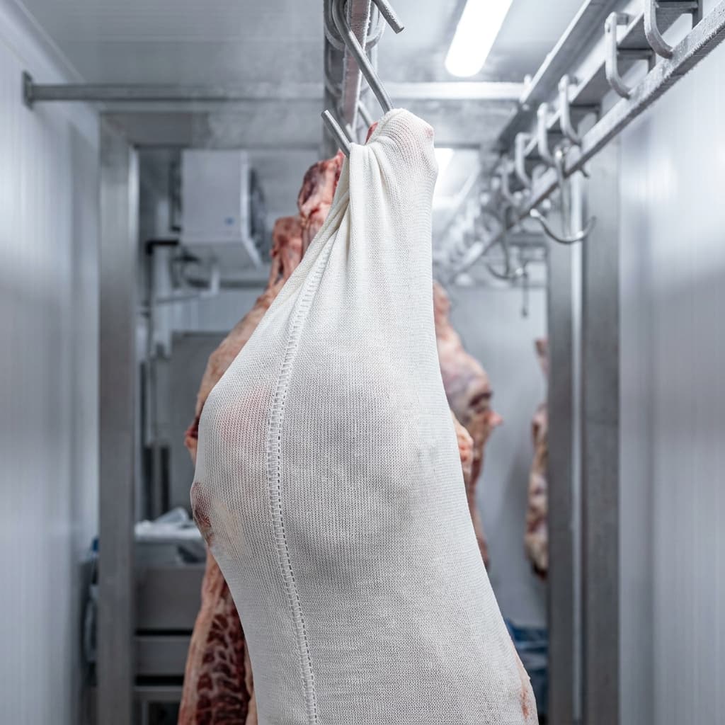 Heavy-duty cotton-polyester blend beef carcass bags