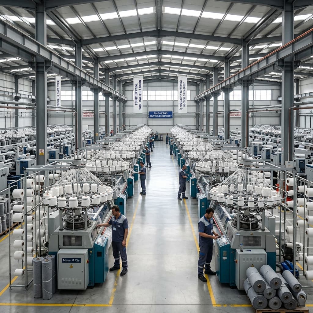 Brosan Stockinette Factory Floor - Premium knitted carcass bags production